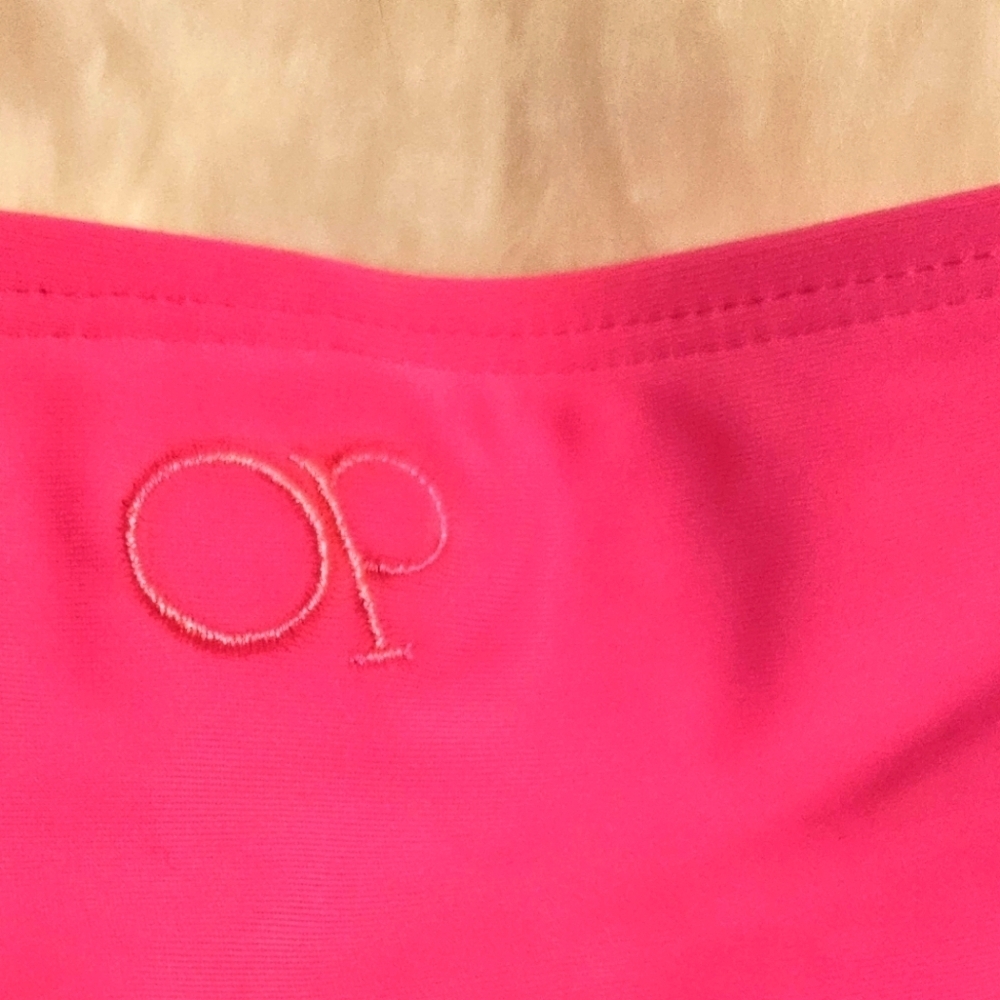 OP Raspberry Ruched Laser Cut Out Bikini Bottoms - Picture 4 of 7
